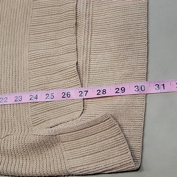 Old Navy Size M Camel Colored Knit Tunic Sweater, High Low Hem, Split Side Seams - Picture 10 of 12